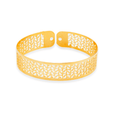 Bracelete de Renda Vazado Banhado em Ouro 24k